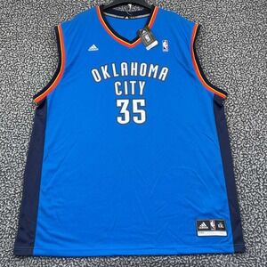 Oklahoma City Thunder Durant #35 Jersey Shirt Men XXL Blue Adidas NBA New 2XL‎